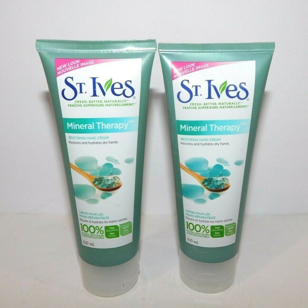2 St Ives Mineral Therapy Restoring Hand Cream - NEW